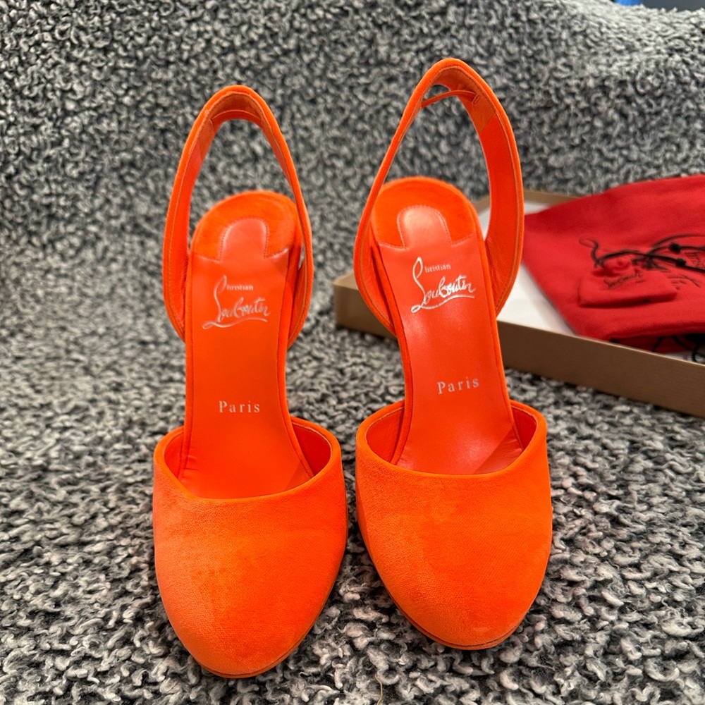 2022 Christian Louboutin sling heels